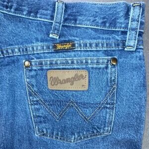 Wrangler George Strait Jeans Mens 36x32 Cowboy Western Straight Blue Denim